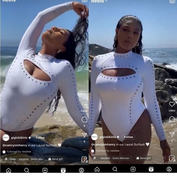 NWT Gigi C NWT Riley Surfsuit in White Medium - Picture 4 of 4